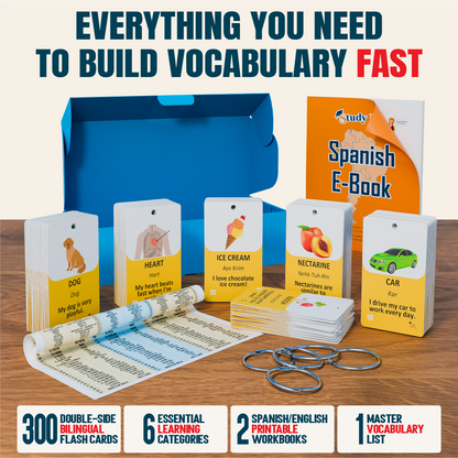 Spanish Vocabulary Flash Cards