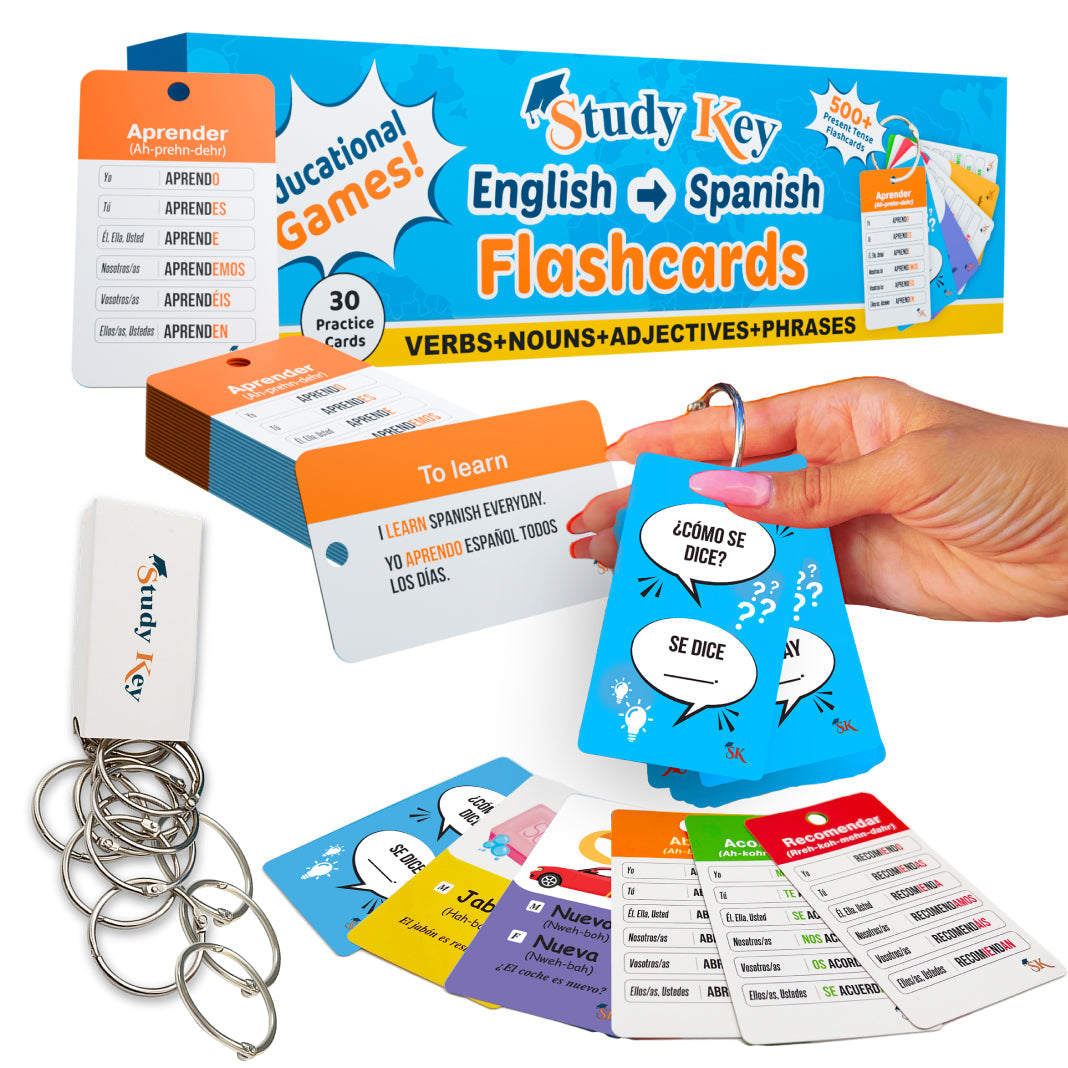 VERB Conjugation Vocabulary flash Cards (10 SETS)