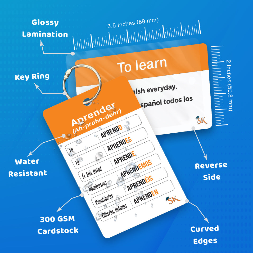 VERB Conjugation Vocabulary flash Cards (10 SETS)