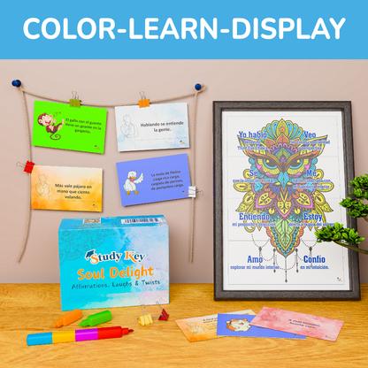 Affirmation cards, Tongue twisters, Coloring Mandalas!