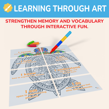 Affirmation cards, Tongue twisters, Coloring Mandalas!