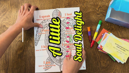 Affirmation cards, Tongue twisters, Coloring Mandalas!